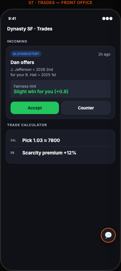 Trade analyzer screenshot